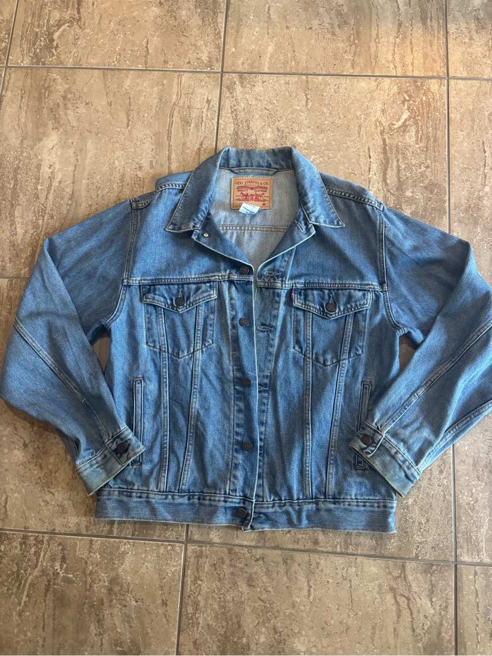 Levi's vintage y2k blue denim trucker jacket
